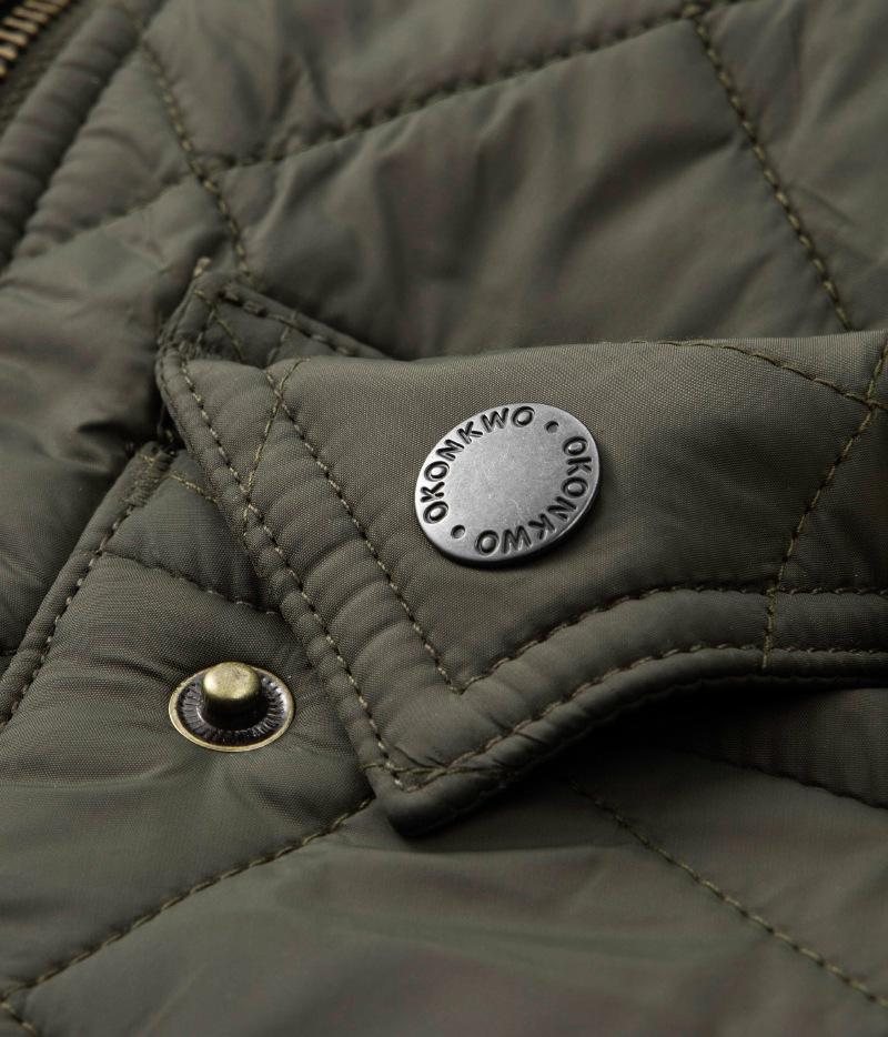 Barbou American retro dom warm business quilted diamond short thin cotton jacket coat for men and women