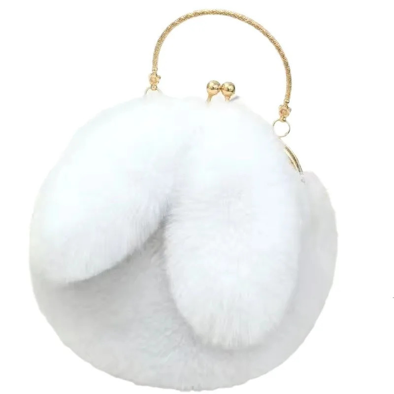 Version Cute Purses and Handbags Girls Rabbit Ear Shoulder Messenger Bag Plush Crossbody Bags for Women 251103