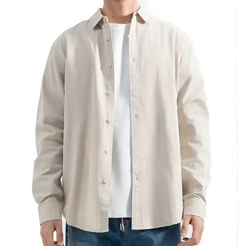 Mens Linen Cotton Long Sleeve Shirt Breathable Business Casual Resort Wear Spring Summer Holiday Beach Breathable White Shirts K251110