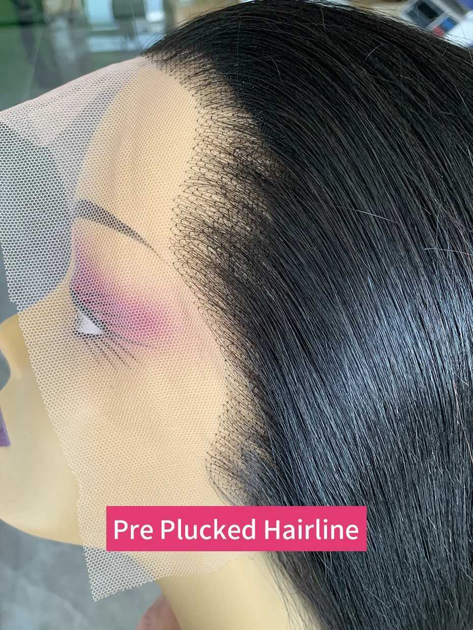 Raw Hair Vietnamese 250 Density 100 Human Hair Lace Frontal Wigs Straight Natural Black 13x6 Bob Wig Lace Front Human Hair WigsT251111