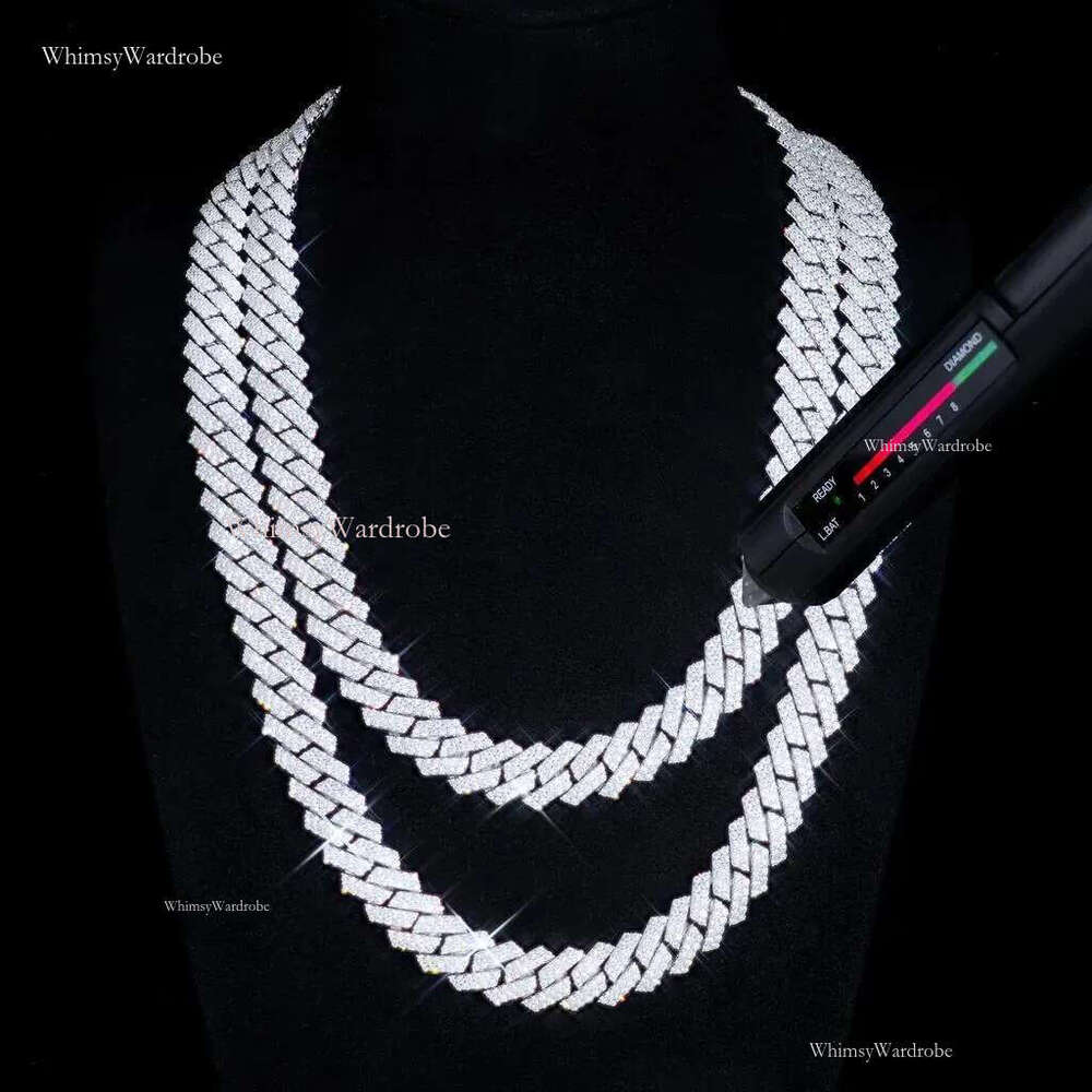 Necklace for Men Rapper JewelryPass the testFashionHip Hop 5A+ CZ Stone Bg Iced Out18mm Cuban k Chain
