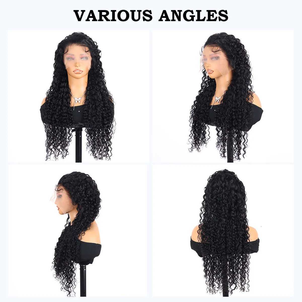 30 40 Inch Kinky Curly Wigs 13x6 Hd Lace Frontal Wig Black Deep Wave 13x4 Wet And Wavy Water Wave 100 Human Hair Wig For WomenT251111