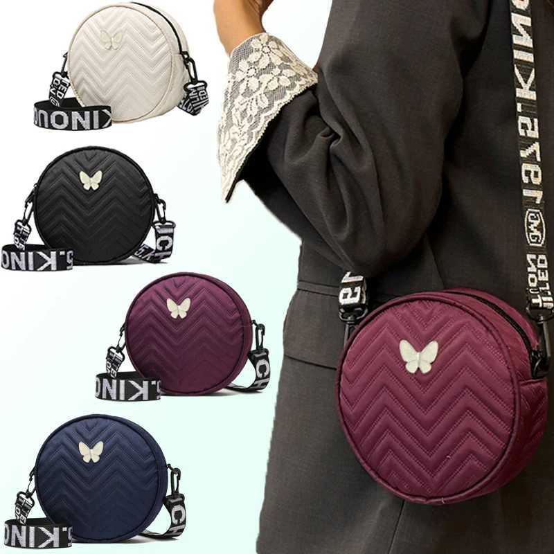 Neutral style round shoulder bag for men and women Wave pattern design Crossbody bag suitable for travel and photographyT251110