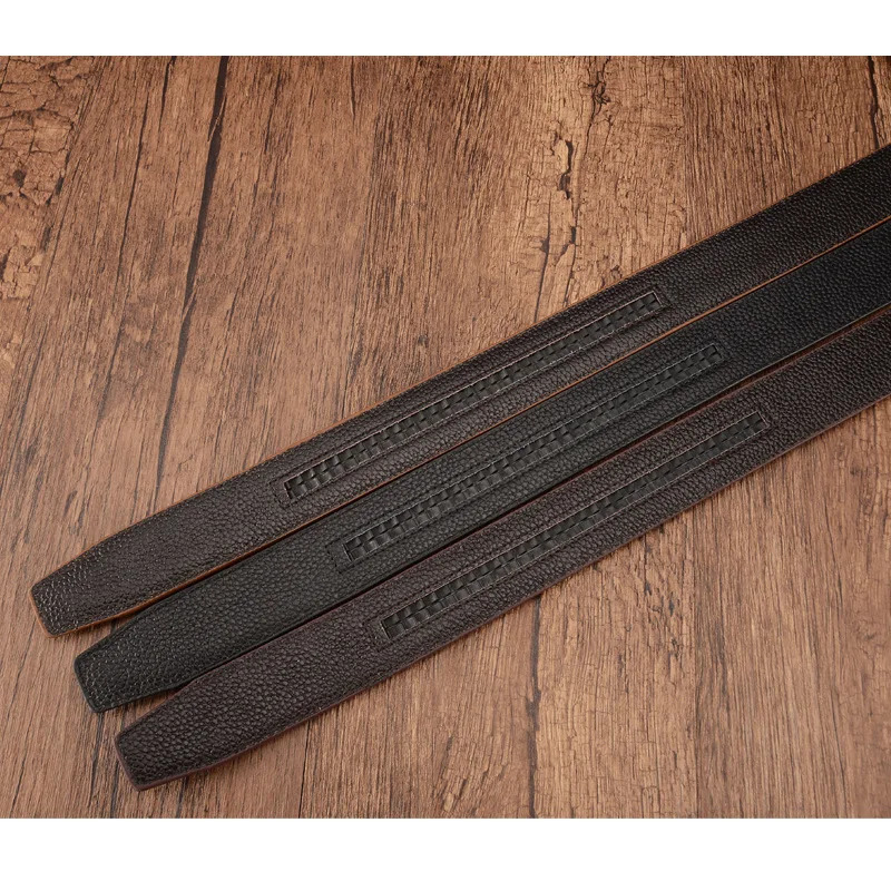 First Layer Crocodile Pattern Genuine Leather 35cm Mens Belt Body for High Quality No Buckle Strap Ceinture 251110