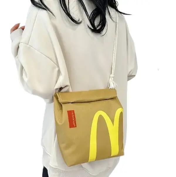 Cute Backpack for Men Women McDonald's Canvas Rucksacks Canvas School Bag gift