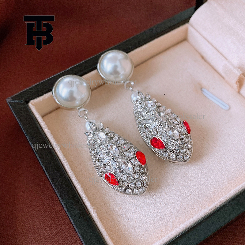 TB BHULAMTE Designer Serpentine Inlaid Zircon Earrings Sweet Girl Lightweight Luxury High End Ring Earrings Fashion Simple Women's Jewelry Valent