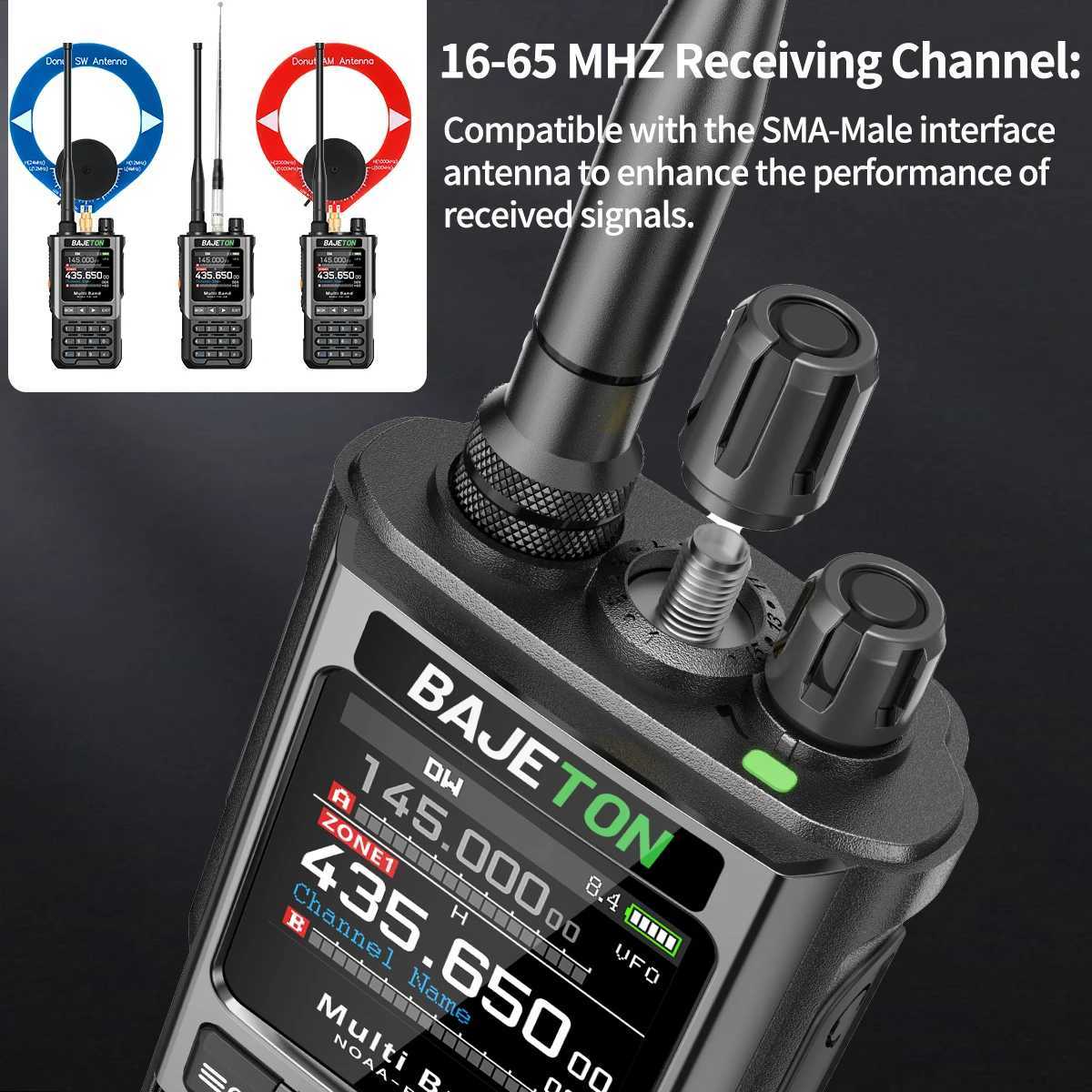 BAJETON BJ-8300 Ham Ra SW AM SSB CB Amateur Wireless Phone Programming Walkie Talkie NOAA Handheld Two Way Ra H251111