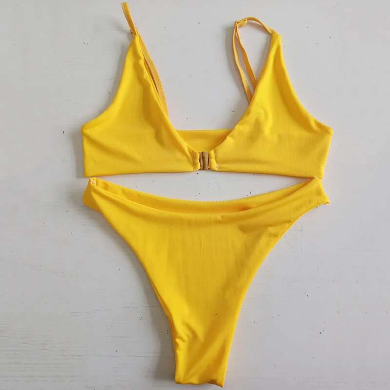 2024 New Sexy Bikini Set Women Solid Color Bra and Briefs Two-pieces Summer Holiday Travel Beach Swimwear Swimsuit Bathing Suit