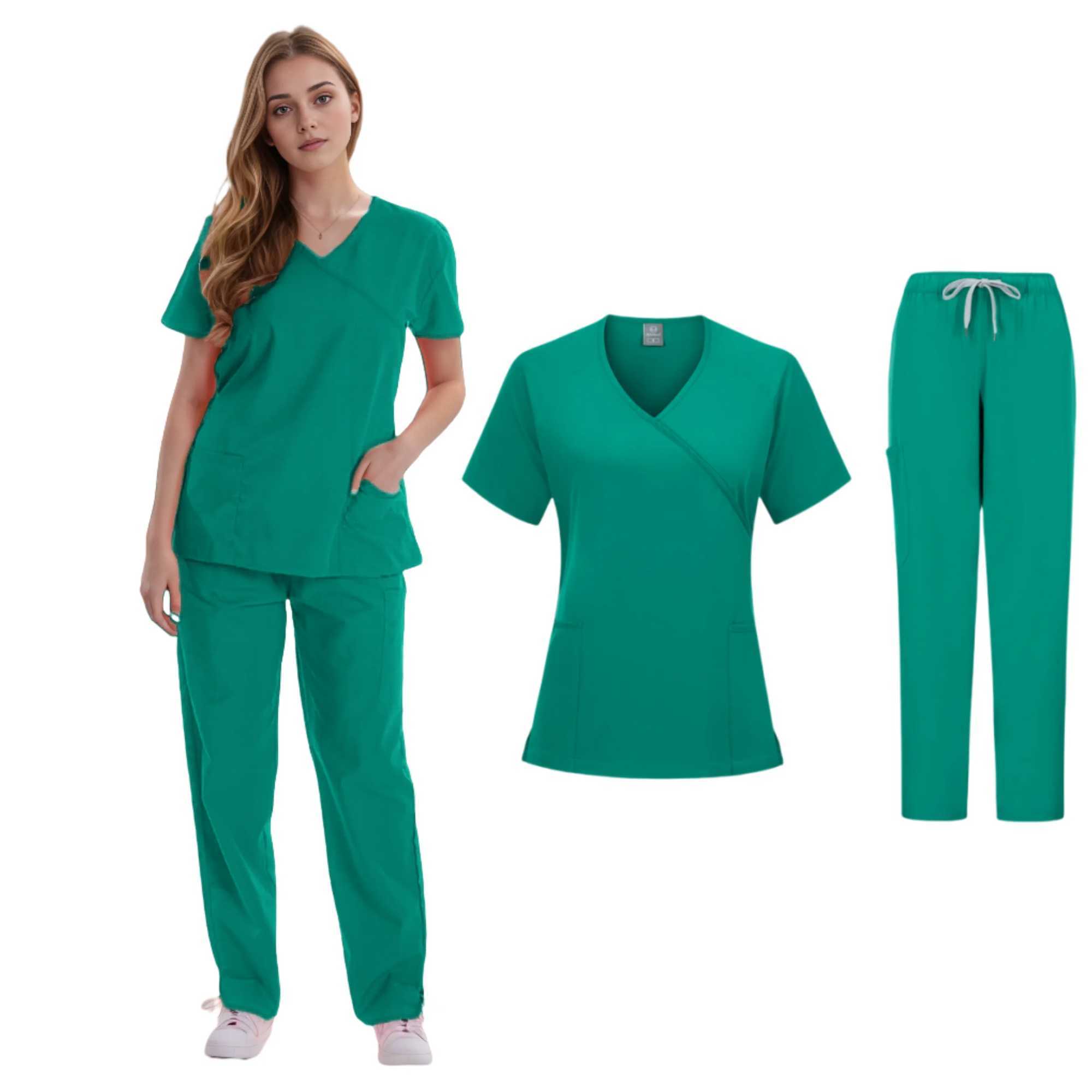 Clinical Uniforms Woman Uniforme Clinica Dental Joggers Scrubs Suit Medical Hospital Scrubs Uniform Set Spa Work Clothes X250410