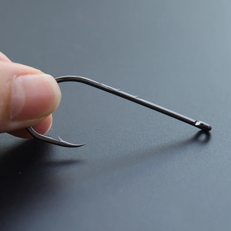 110pcsbox Long Shank Barbed Fishing Hooks High Carbon Steel Double Baits ORing Head Strong Sharp Fishhooks For OceanSeaFishing 251103