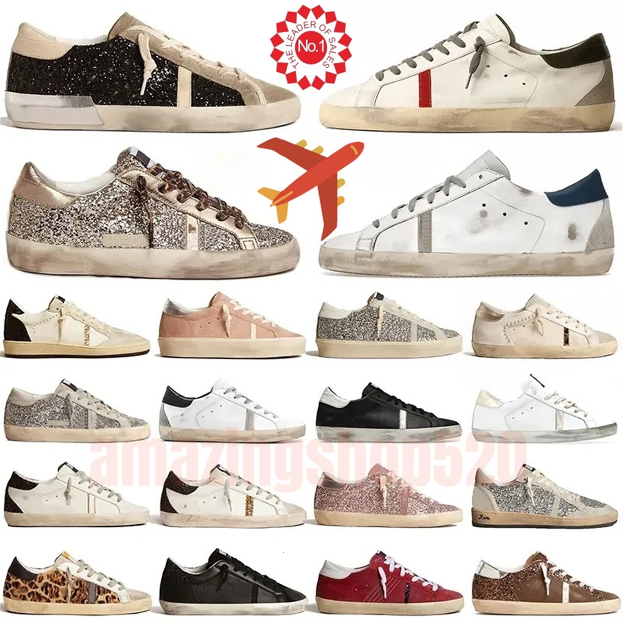 Goose Designer 2024 Mocassins Baskets Super-star S Chaussures Cuir Italie Sale Vieille Chaussure Marque Femmes Hommes Noir Blanc Ball Casual Star