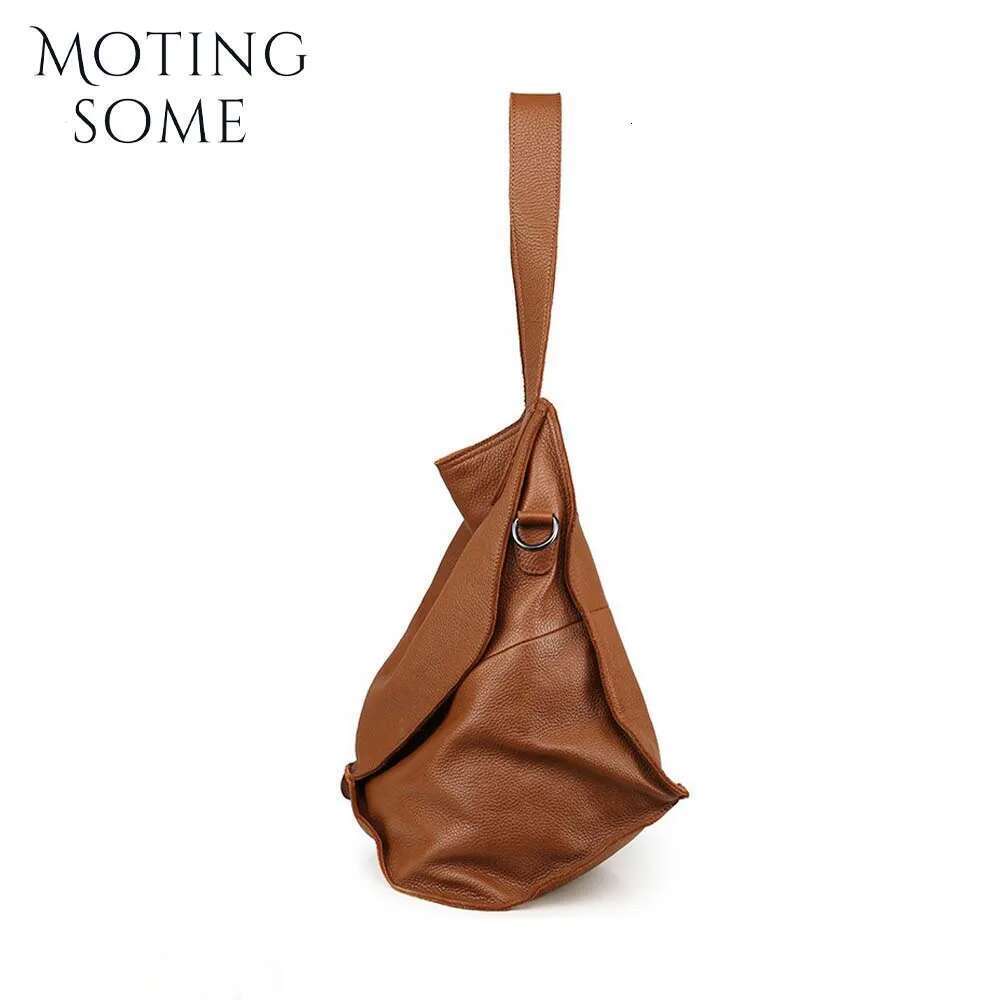 Designer Bag Motingsome Oversize High Quality Cowhide Handbag And Purses Large Capacity Casual Shoulder Hobo Bag Roomy Leather Tote