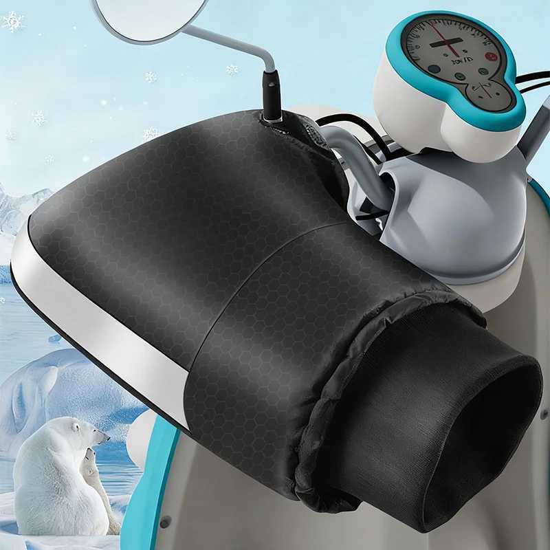 1Pair Motorcycle Handlebar Muffs Waterproof Handlebar Mitts Snowmobile Gloves Winter Thermal E-Bike Cycling Motorbike Gloves S25118{RandomText}