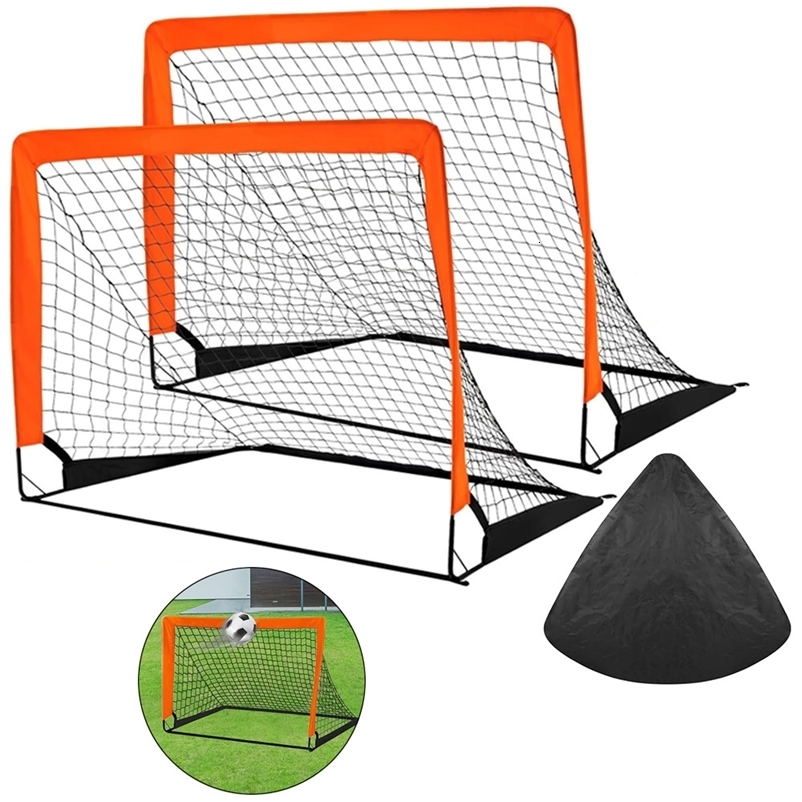 Soccer Goals for Backyard Set 2pcs Portable Training Football Net Indoor and Outdoor Children Football Match Door Frame 250410