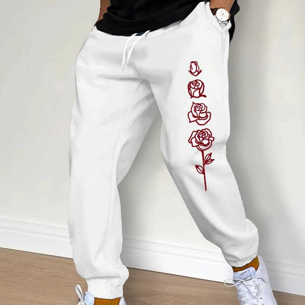 Mens printed clothing Trouser Drawstring casual pants sports pants autumn and winter jogging and fitness pantsXJ250410