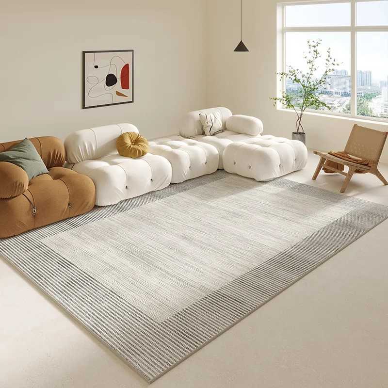 VIKAMA Cream Wind Living Room Carpet Light Luxury Sofa Coffee Table Blanket Bedroom Bedside Cloakroom Non-Slip Mat Y251110