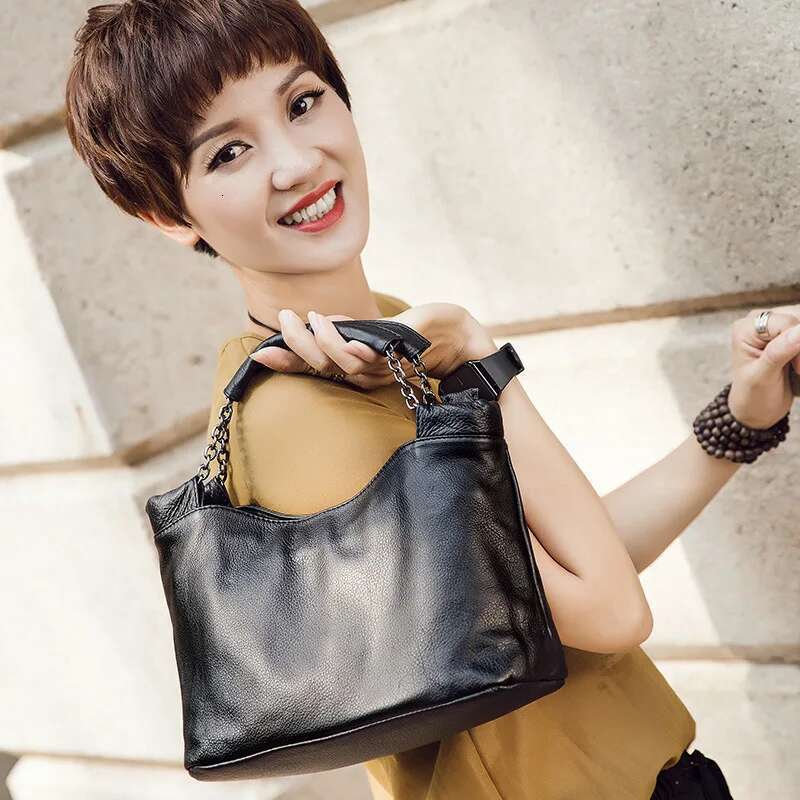 High Quality Handbag Fashion Women's Real Cow Leather Cross-Body Hot Selg Soft Cowhide Shoulder Tote Bag Designer
