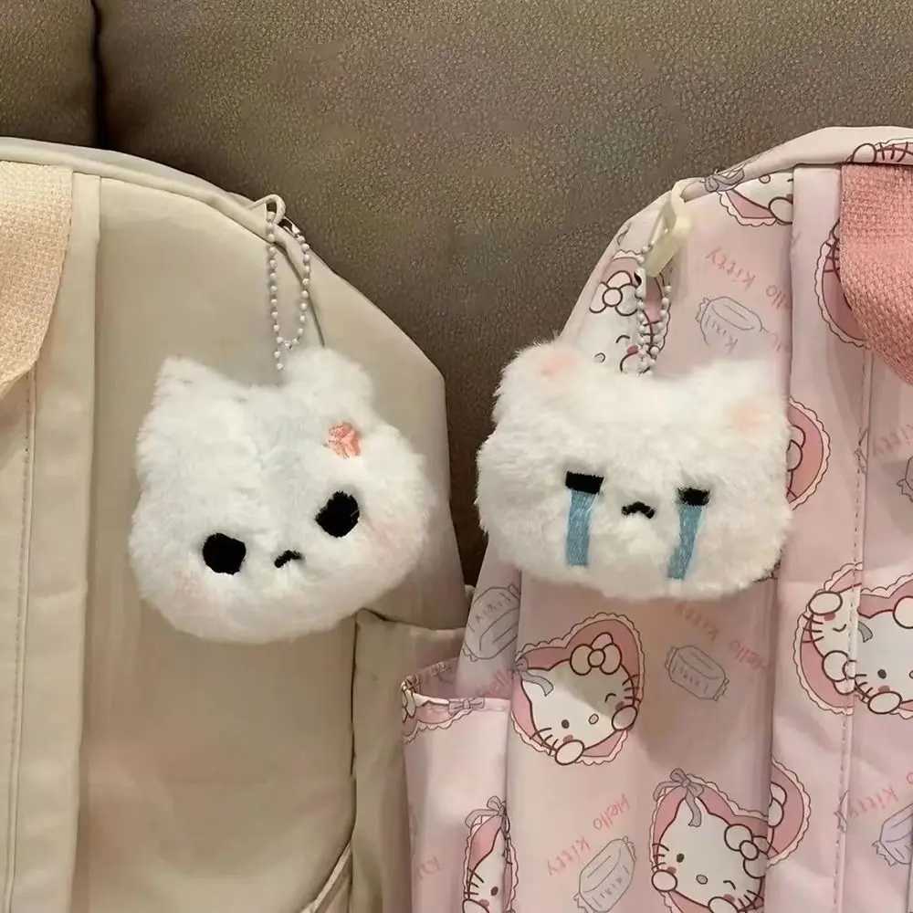 Cute keychain cat paw cloud rabbit alpaca keychain soft plush toy plush car keyring filled fluffy bag pendant charm W250411