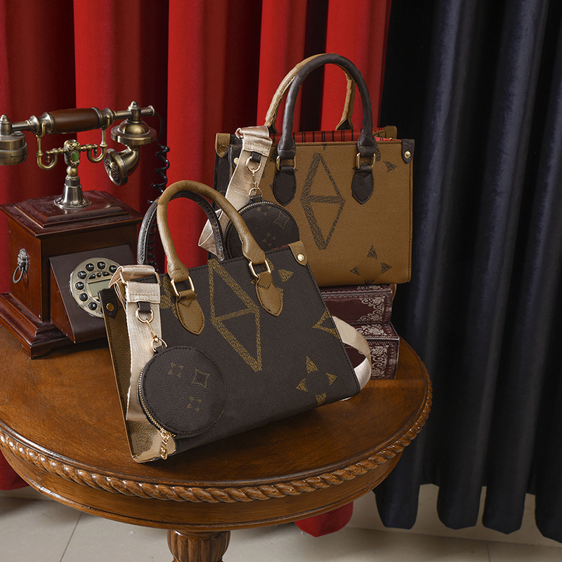 designer bag Opening Shoulder Bags Splicing Leather Bag Handbag medium size Women's Style tote Brown shouder bag Shoulder Bags Fashion Crossbody Bags Luxury 001.