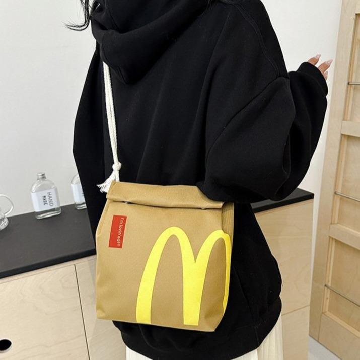 Cute Backpack for Men Women McDonald's Canvas Rucksacks Canvas School Bag gift