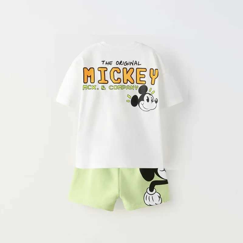 Baby Clothing Set Childrens Cotton Summer Newborn Boys and Girls Baby Clothing Yellow Duck Top+Childrens Sports SetXJ250410