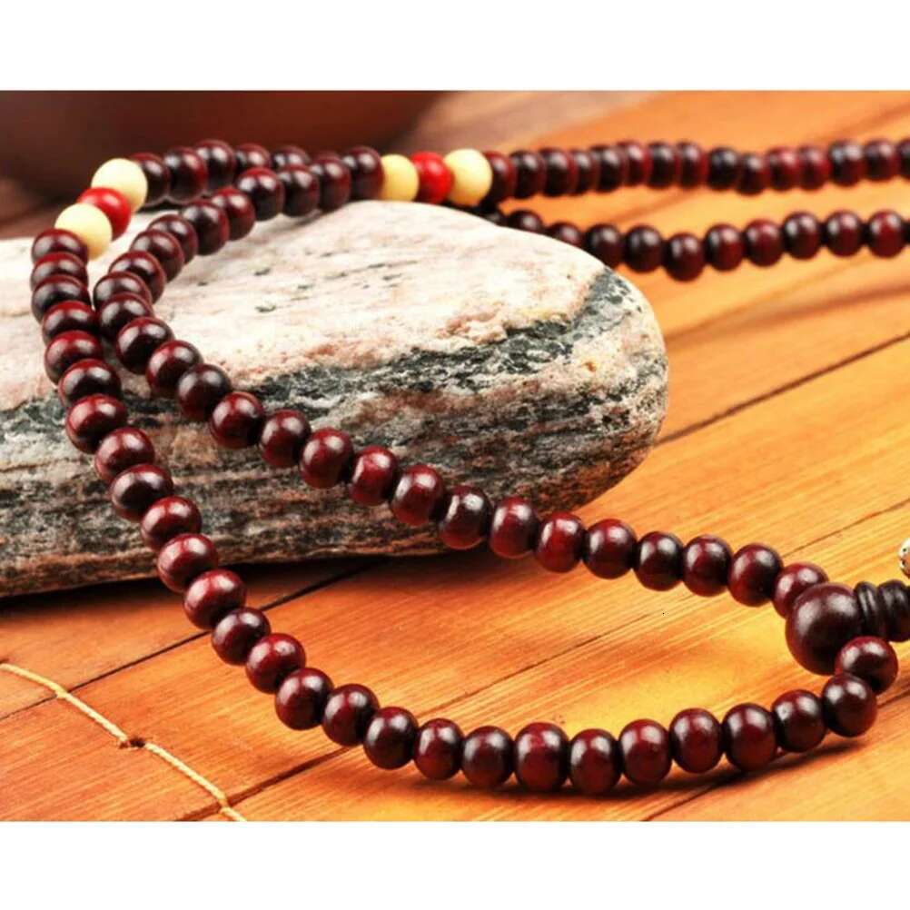 3 Pcs Beads Buddha Bracelet Small Leaf Rosewood Prayer Wooden Bracelets Man