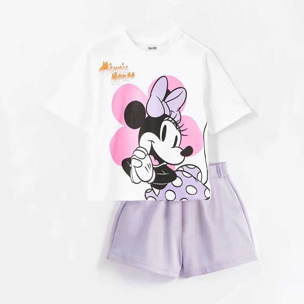 2 Summer Preschool Girls Clothing Set 1-6 Baby Girls Casual T-shirt+Shorts Childrens Girls Clothing Baby Holiday ClothingXJ250410