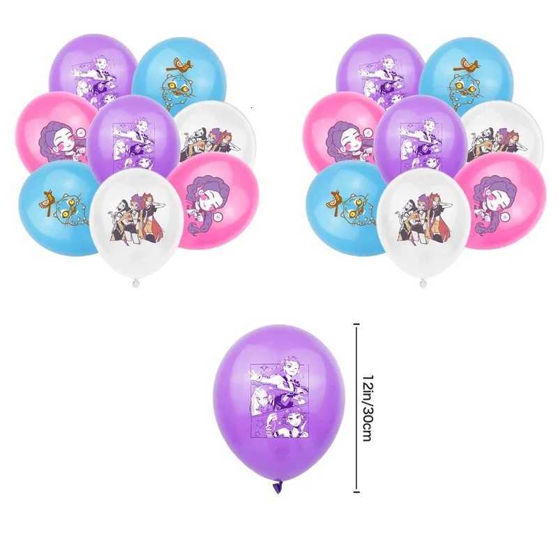 Demon Hunters Birthday Party Decorations Kpop Anime Cosplay Tableware Set Paper Plate Banner Balloon for Baby Shower Girls Gifts Z251111