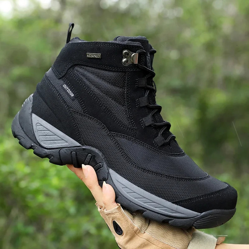 Mens Boot Combat Mens Ankle Boot Tactical Boot Male Shoes Work Safety Shoes Motocycle Boots Men Outdoor Hiking Shoes 251110