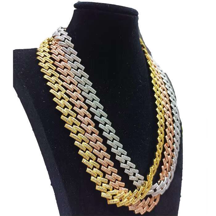 Pass Diamond test 2rows 8/10/12mm Hip Hop Cuban Link Chains Solid 925 Silver GRA Moissanite Chains for Men Bracelet Necklace