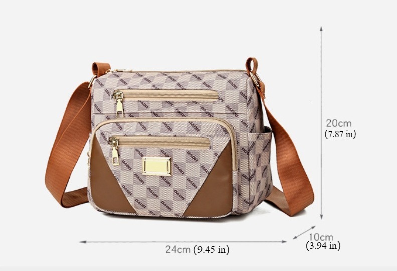 2025 Small Square Bag Plaid Pattern Metal Decor ddmynov