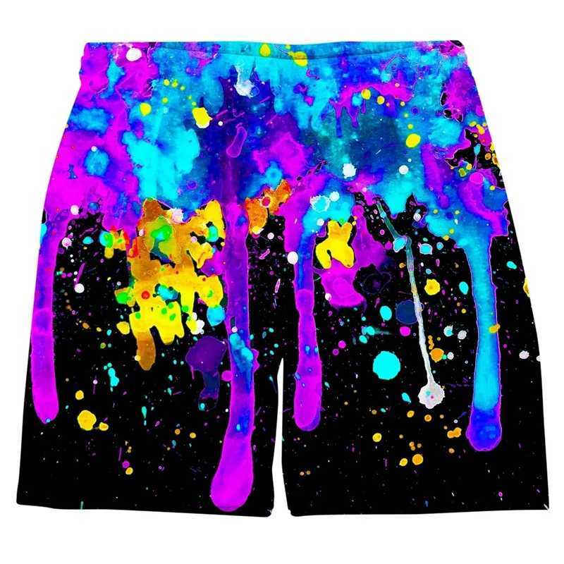 Mens swimsuit shorts oil painting Harajuku 3D surfboard shorts casual beach mens pants Masculina swimsuit sports pants 4XLW250410