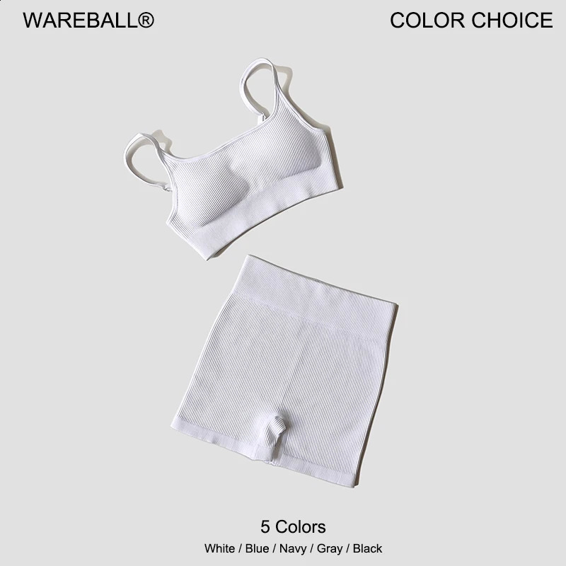 WAREBALL Seamless Yoga Set Female Womens Crop Top Bra Leggings 2PCS Women Outfit Fitness Gym Workout Shorts Sport Wear Gym Suit 250410