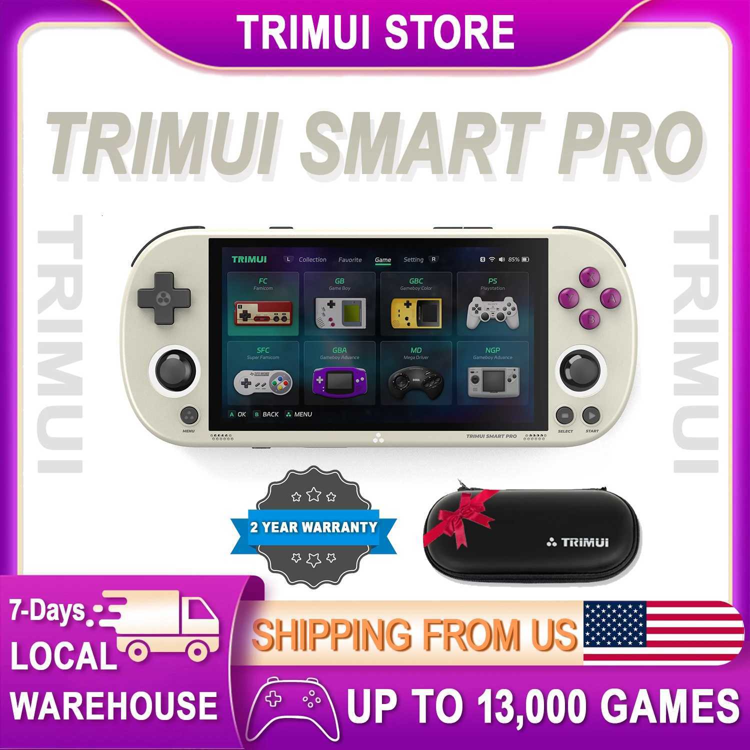 TRIMUI Smart Pro Retro Handheld Game Console 5000mAh 496 I Screen 30000 Games Portable Video Game PlayerM251111
