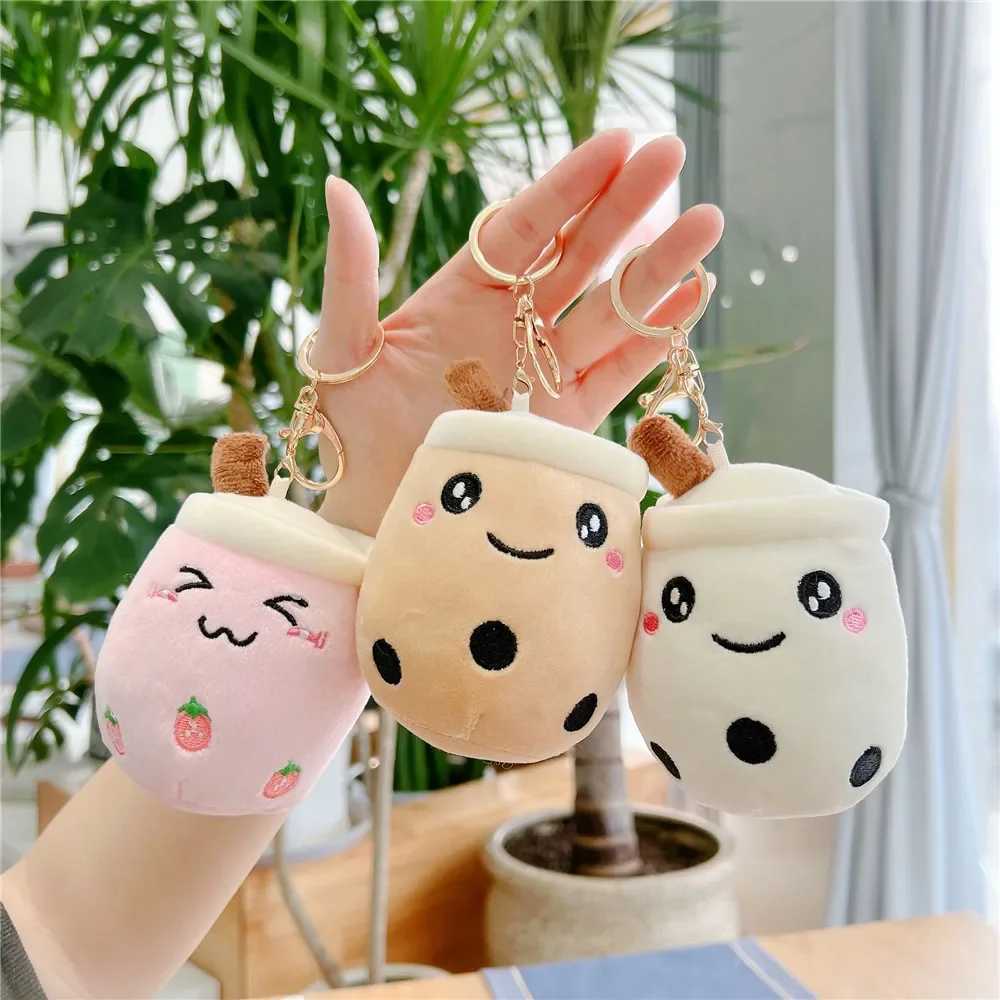 Kawaii keychain plush keychain toy bubble tea stuffed animal cute food milk tea soft toy room decoration pillow gift Peluche W250411