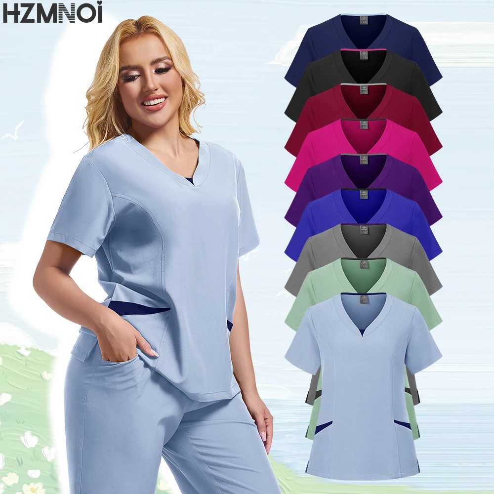 Multicolor Unisex Short Slved Pharmacy Nurse Uniform Hospital Doctor Workwear Oral Dental Surgery Uniforms Medical Scrubs Sets X2504103