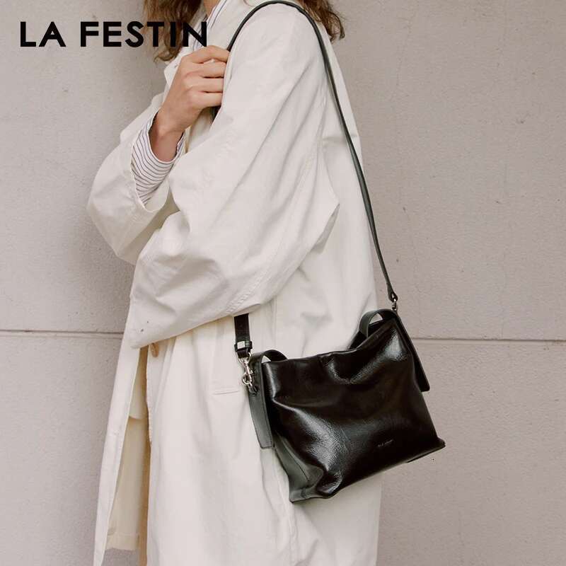LA FESTIN Original Handbag Women 2024 New Leather Shoulder Designer Crossbody Bag