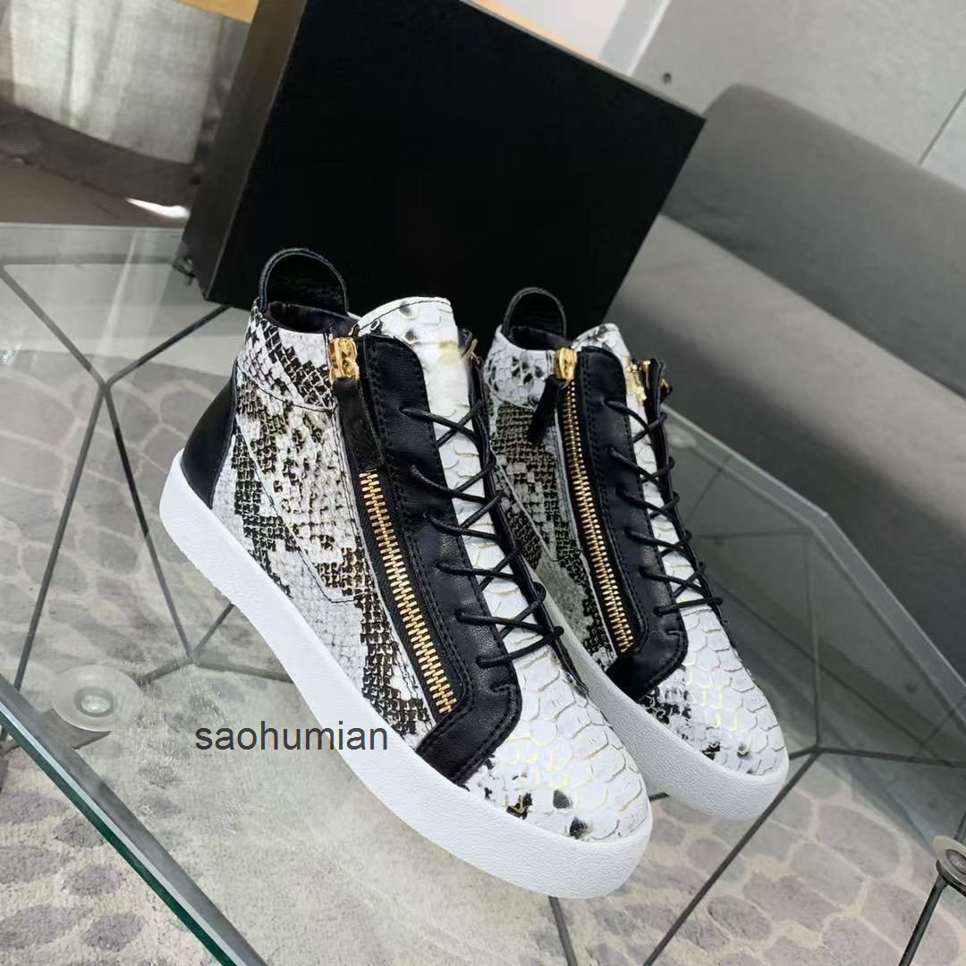 Giuseppe zenotti Zanottiism zanotiism giussepe sneakers shoes Designer men Old Classic Star Italian brand rivet Sequinned Stud Sparkling leather snakeprint