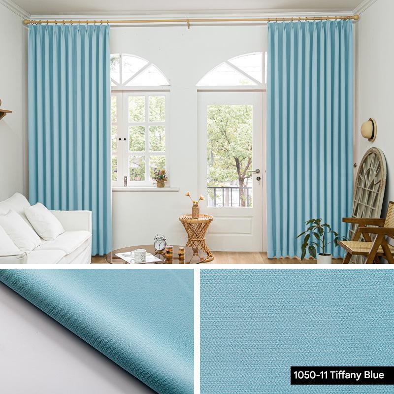 T0020 new curtain fallen leaves jacquard fabric blackout light milk tea color curtains living room bedroom curtains finished products