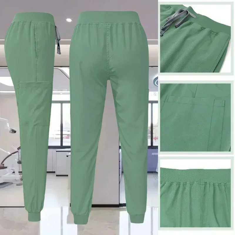Multi color jogging set doctors nursing uniform short Slve V-neck top pocket pants nurses washer set medical clinical clothing X2504104