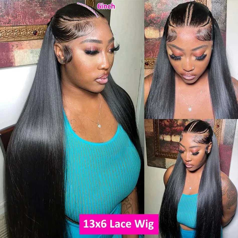 Bone Straight Hd Lace Frontal Wig 13x6 Lace Front Wig Human Hair 30 40 Inch Transparent Lace Pre Plucked Wigs 13x4 HD Lace WigT251111