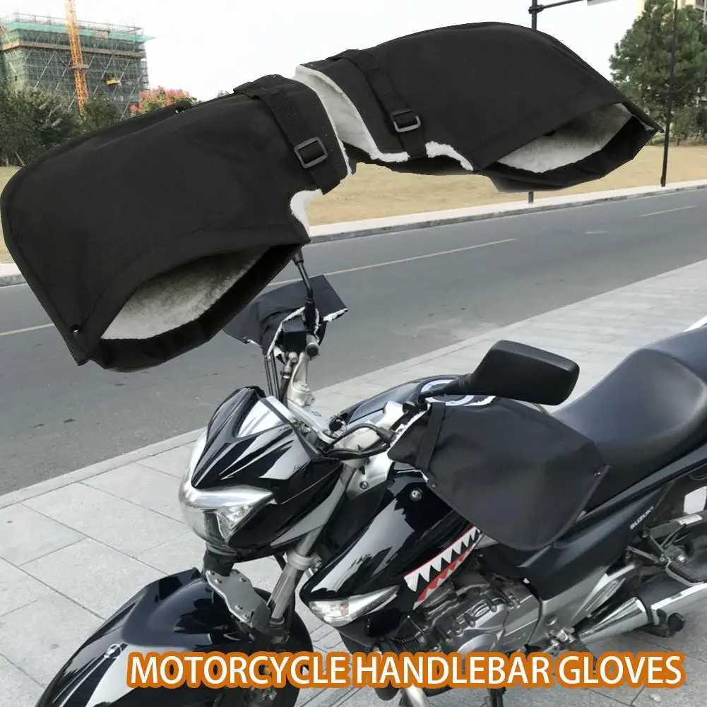 Motorcycle Handlebar Gloves Windproof Winter Warm Velvet Covers For Motorcycle Scooter Electric Vehicles S25118