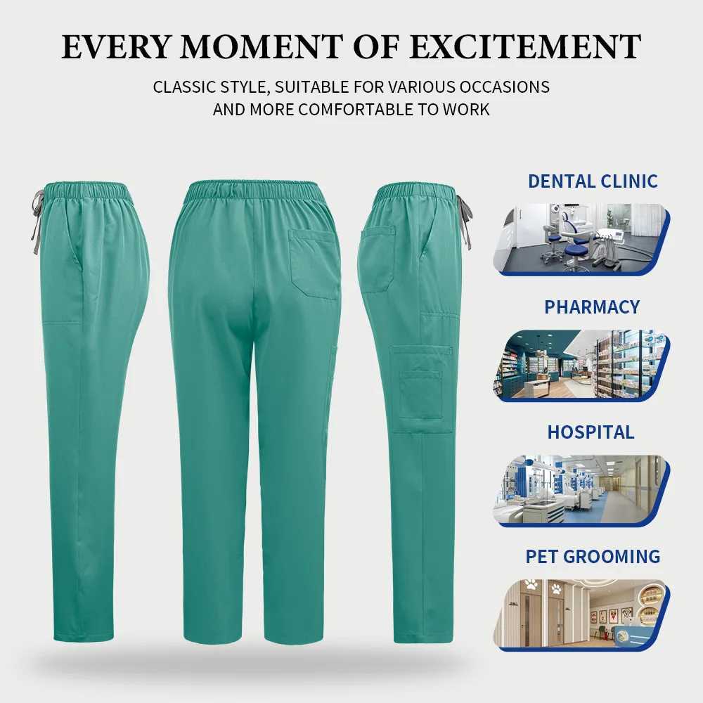 Niaahinn Medical Clothing for Men Hospital Uniform Scrub Suit Men Surgical Work Clothes Nurse Accessories Pet Grooming Work Suit X2505281