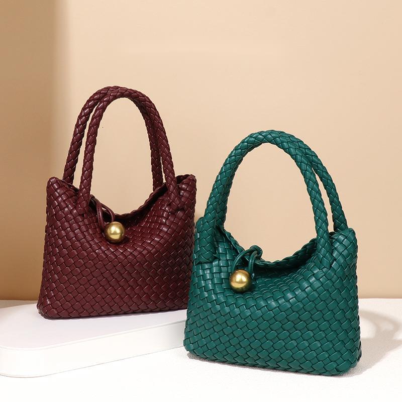 Guguo Free Shipping New Designer Bag French Style Women's Bag Woven Bag High-quality Texture Pure Handmade Woven Bag Handheld Basket Bag
