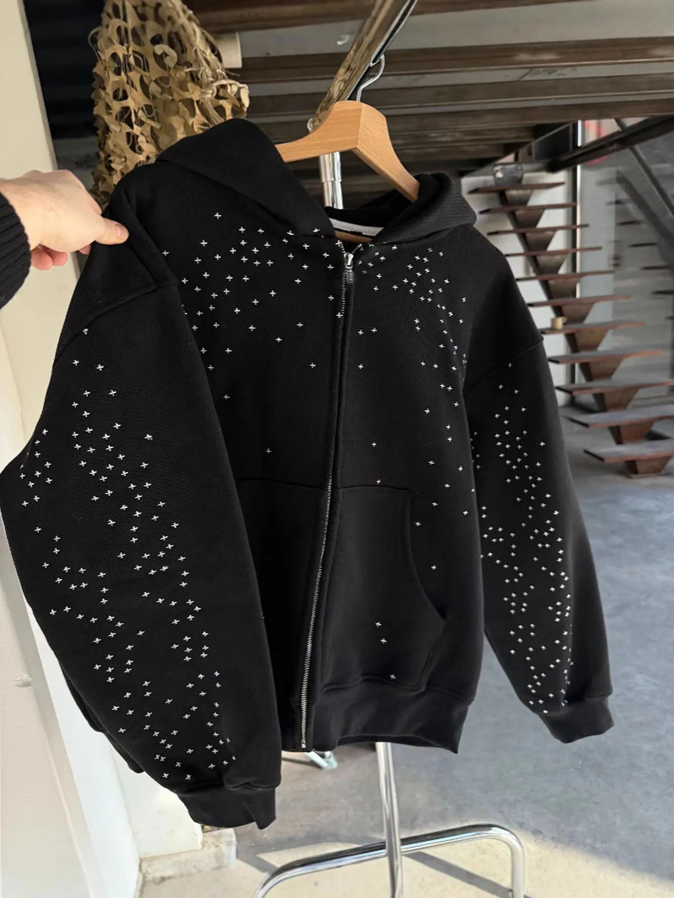 Mens Full Zip Hoodie Gothic Creative Pattern Sweatshirt Fashion Full Zip Trendy Streetwear with Pocket 251110