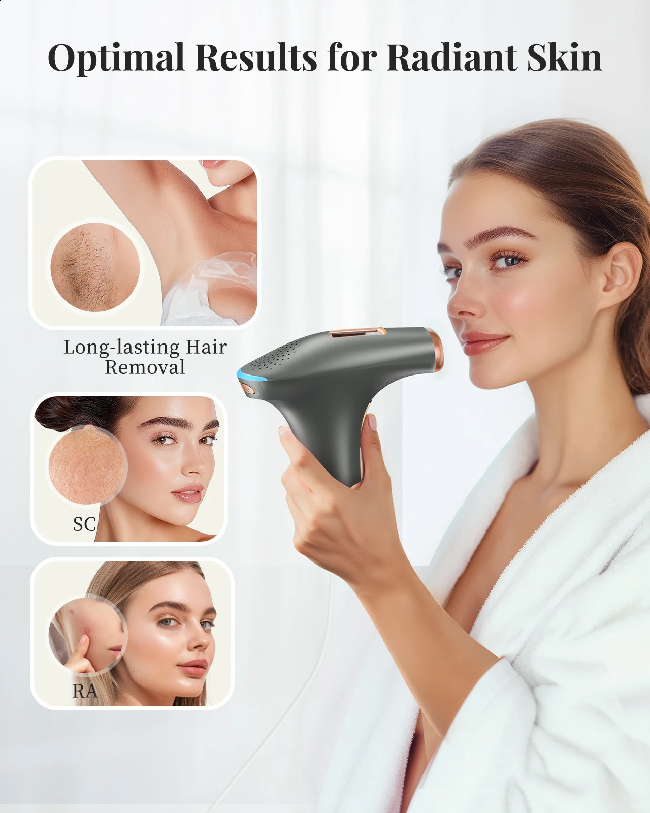 Laser hair removal Pro IPL device painless permanent hair removal device with HR/SC/RA 9-level 999999light body hair trimmer 250410