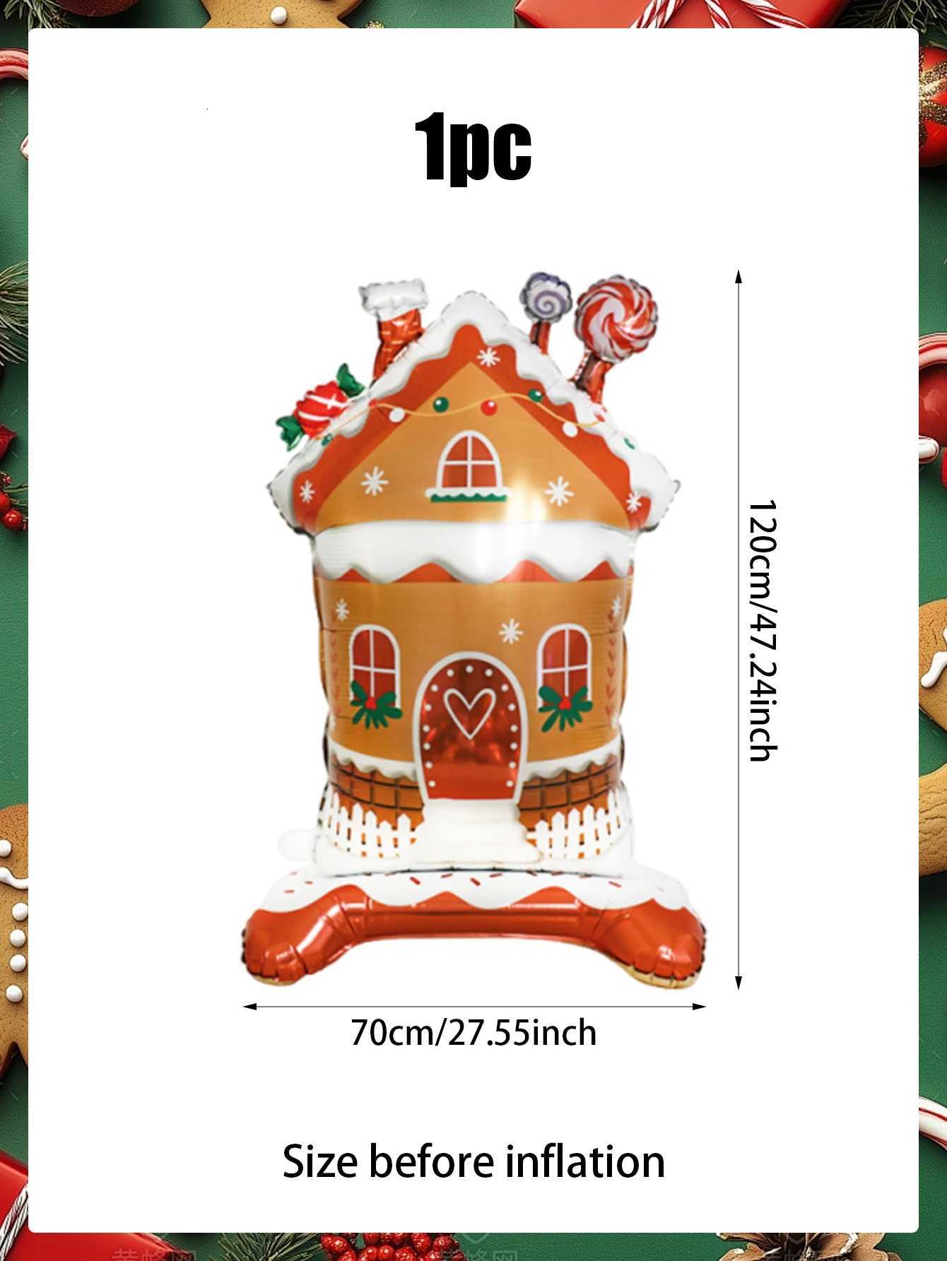 Christmas Vertical candy house aluminum foil balloon Christmas party decoration candy party Christmas balloon layout theme event scene Y251111