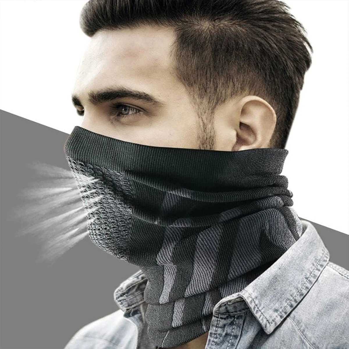 Colors Winter Breathable Comfortable Thermal Knitted Scarf Faces Cover Neck Warmer Bicycle Cycling Ski Tube Scarf Hiking Masks S251110