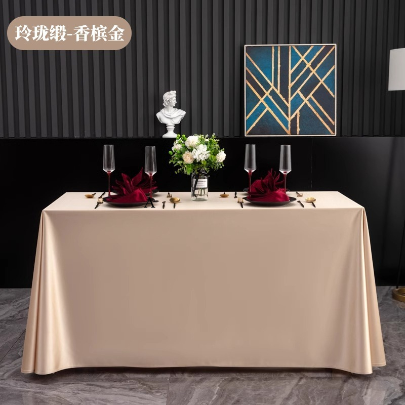 Conference Hotel Dessert Table Long Outdoor Lawn Wedding Tablecloth TY1