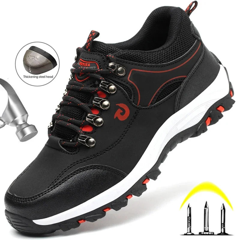 Men Work Safety Shoe Boots Steel Toe Security Protection Shoes Anti-Smash Anti-puncture Constrcution Shoes Man Work Boots 251107